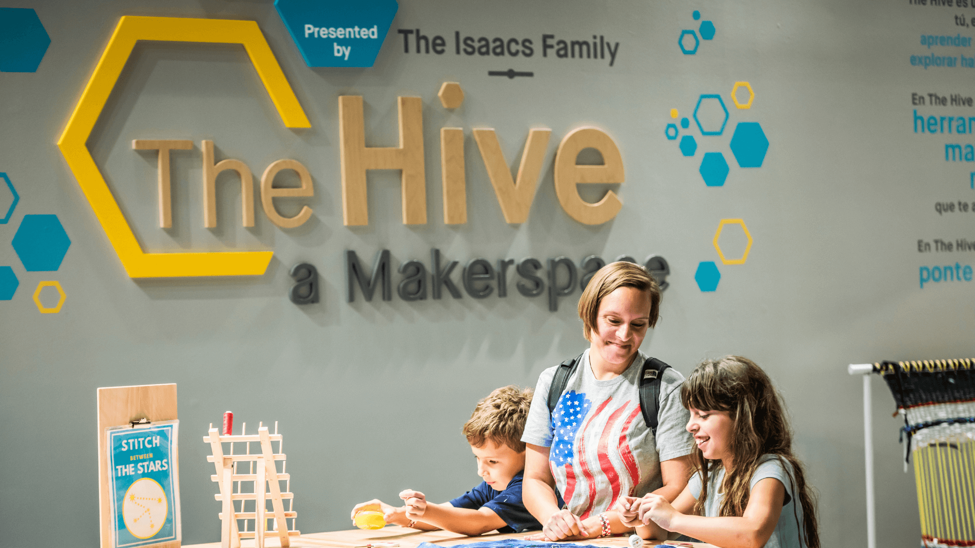Guests enjoying The Hive: A Makerspace