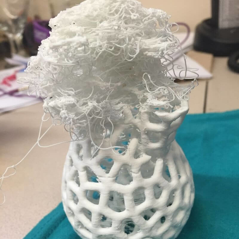 3D printed vase prototyping fail