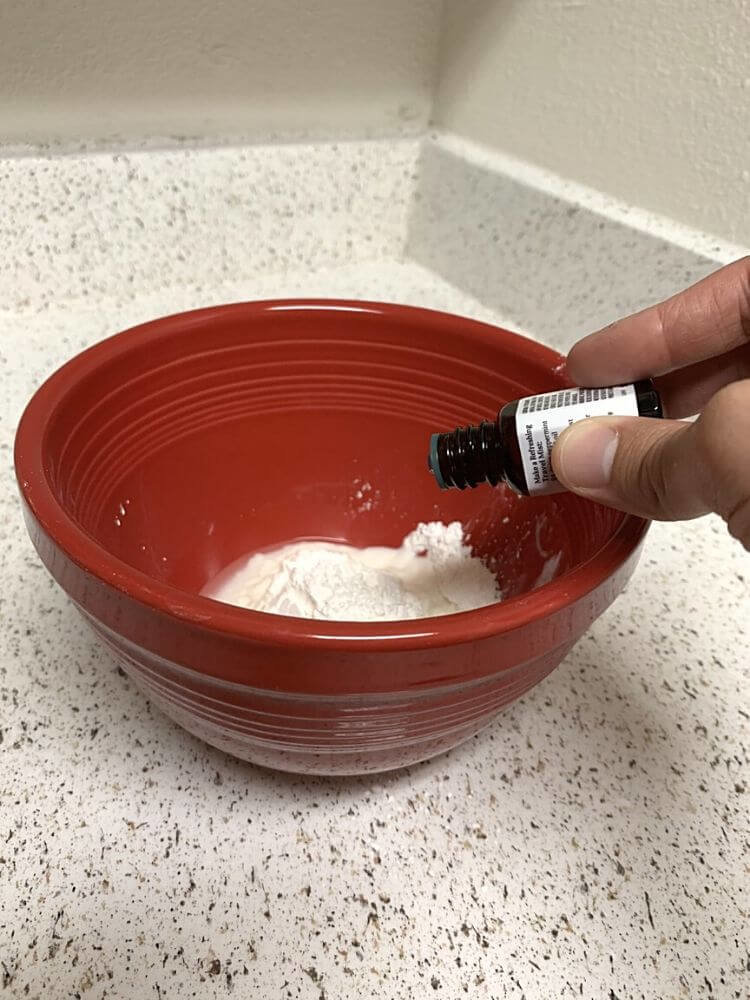 Add coloring or scent to mixing bowl