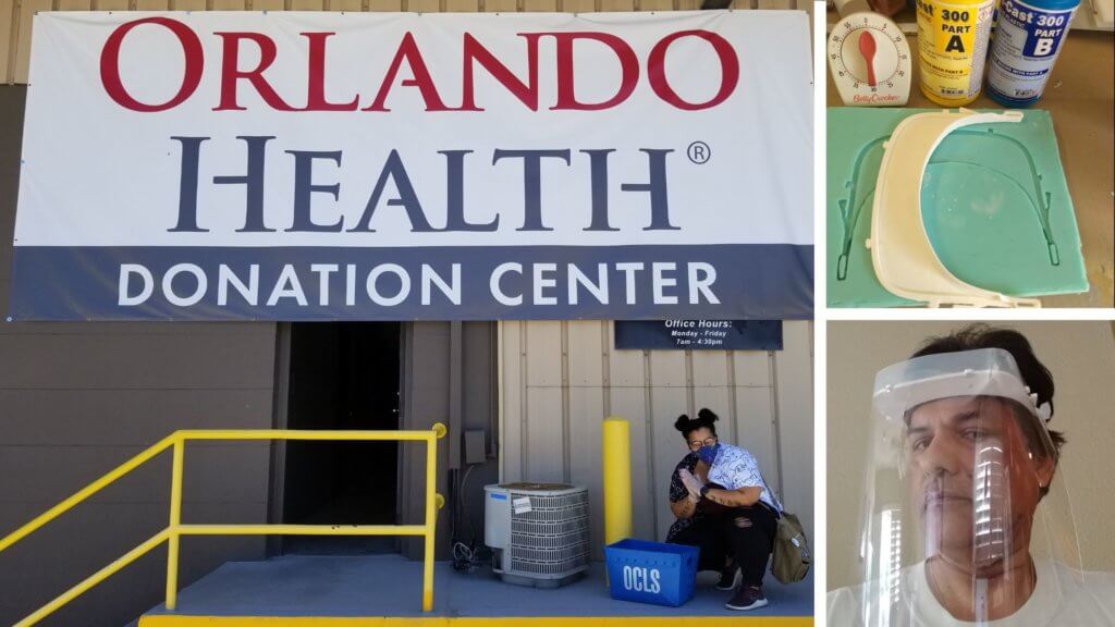 Orange County Library System's Melrose Center make PPE equipment for Orlando Health