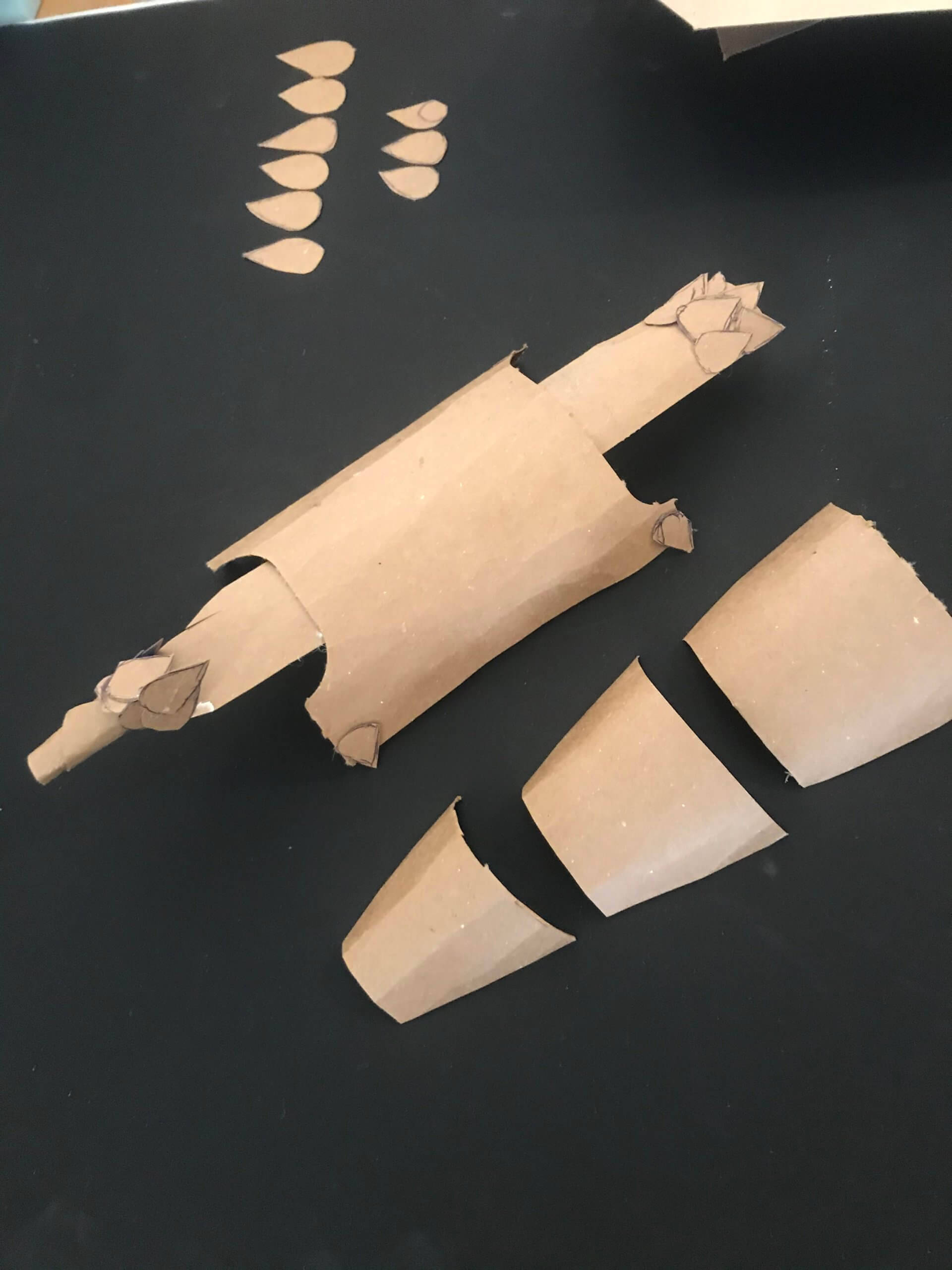 IMG_1457 create body structure for- Instructions for Cardboard Animals pangolin steps 6-7