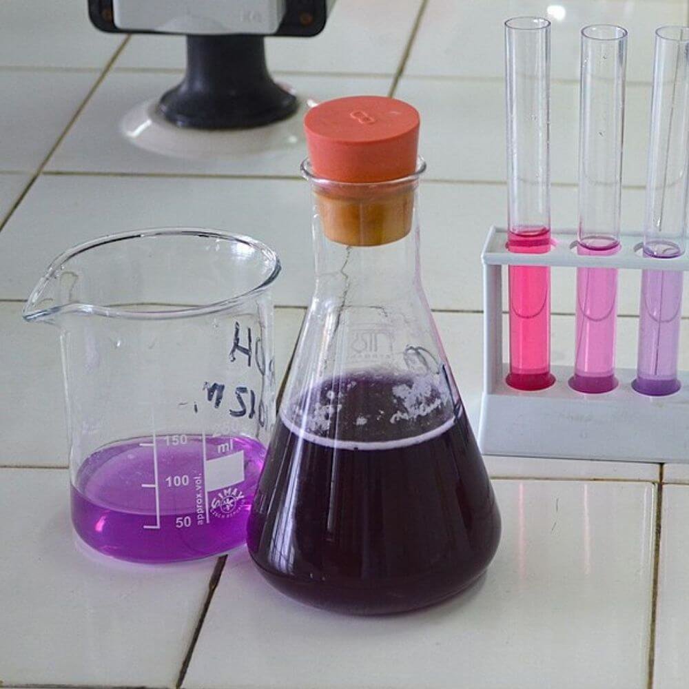 Result of blending red cabbage to create diy ph indicator