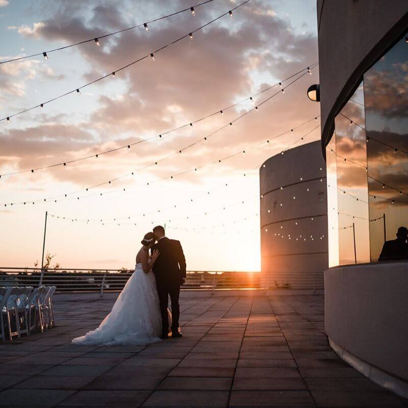 best wedding portrait backdrops in Orlando sunset