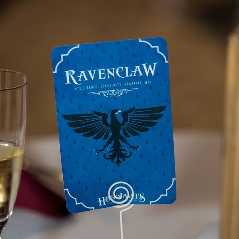 Harry Potter Wedding Details- ravenclaw table number