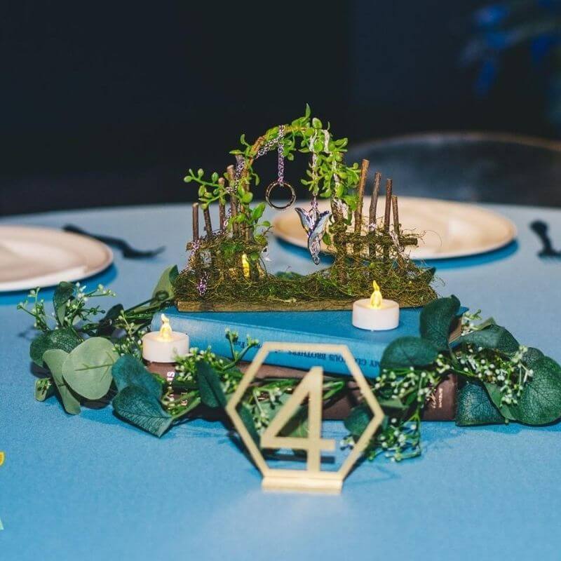 lord of the wedding table piece