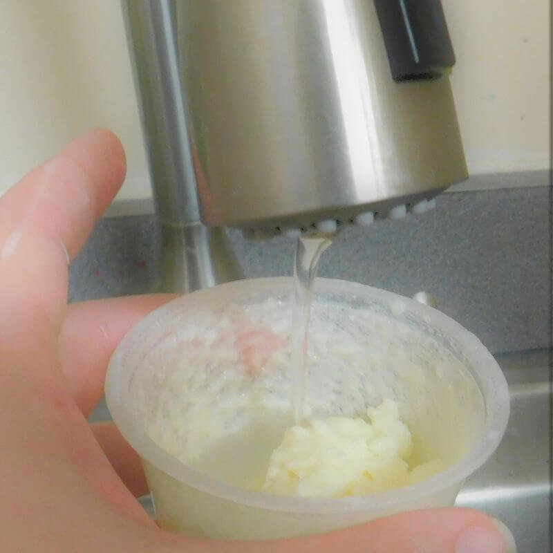 rinse your homemade butter