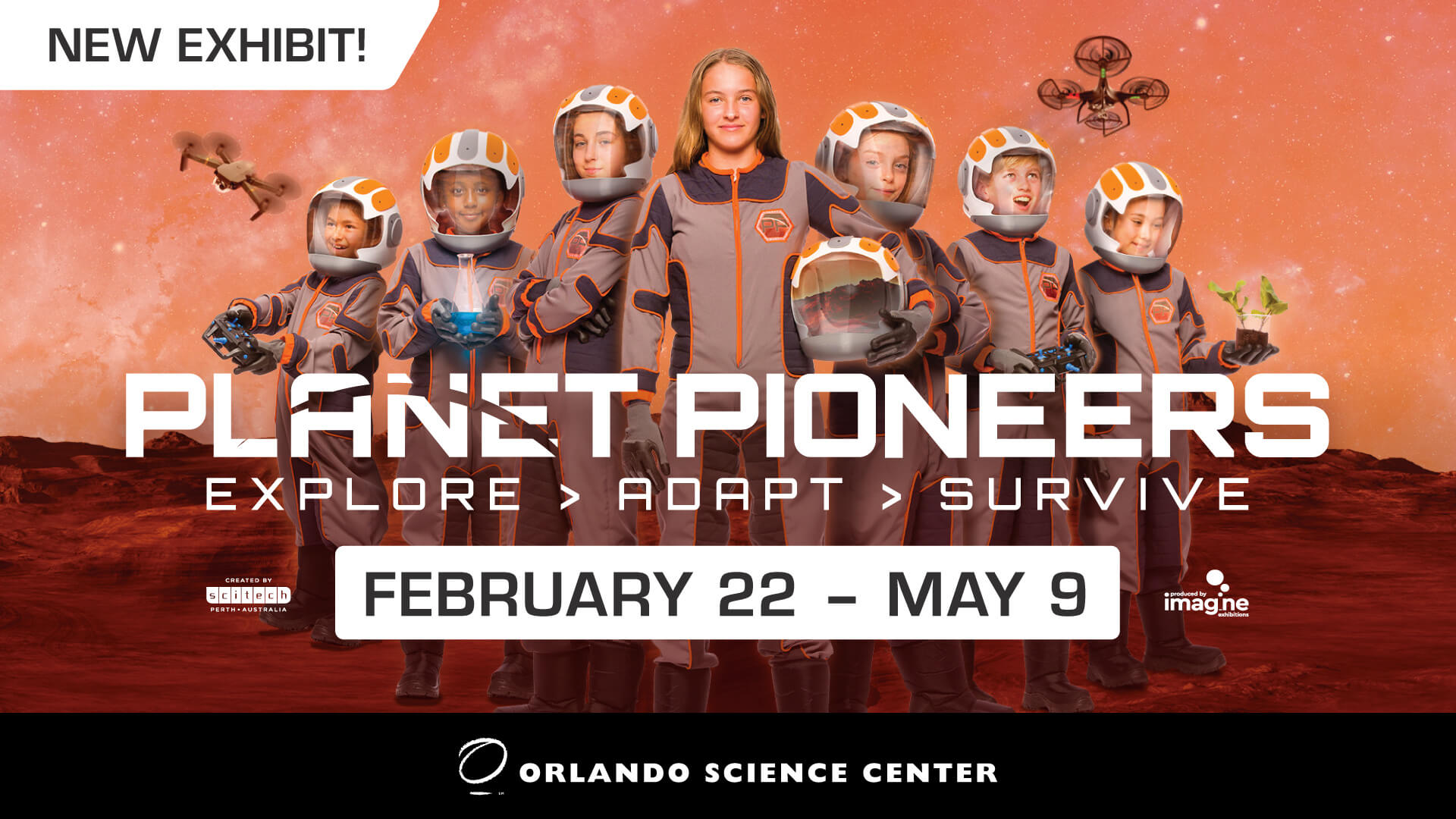 Planet Pioneers Exhibit - Explore > Adapt > Survive