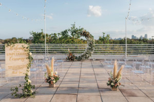 A flower display from Pavone Wedding Services