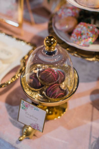 truffles displayed in a glass case