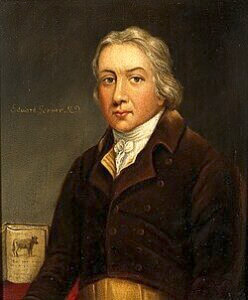 Dr. Edward Jenner. Oil Painting.