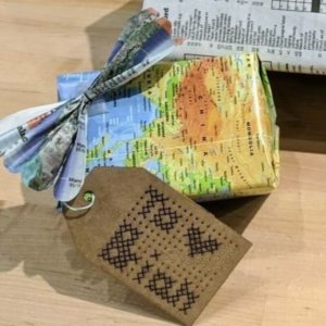 recycle wrapping paper to go green for the holiday