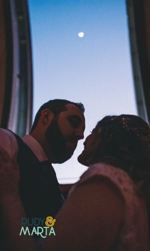 Best Wedding Portrait Backdrops in Orlando - observatory and moon