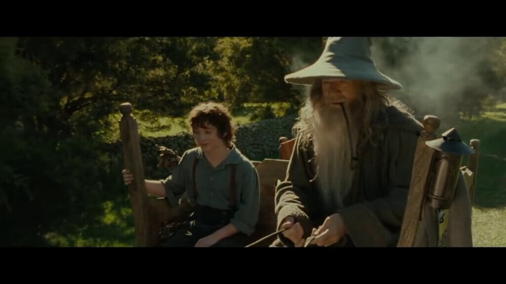 in-camera view from the Lord of the rings carriage scene. Showcases perceived size difference between the two characters