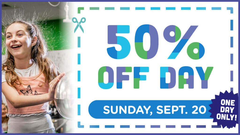 50% Off Day - Sunday, September 20
