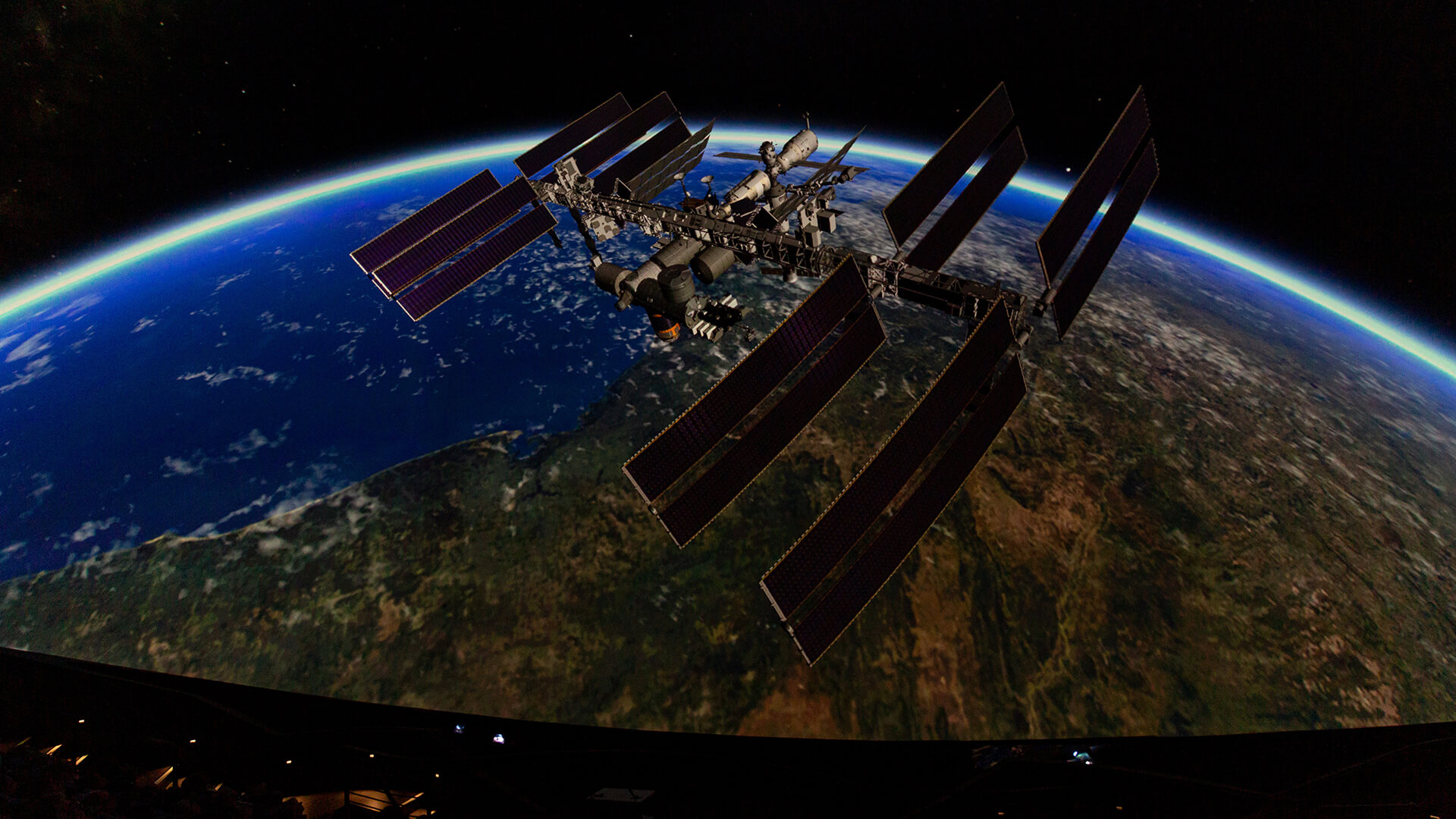 Image of the International Space Station in The Dome by Dr. Phillips Charities.