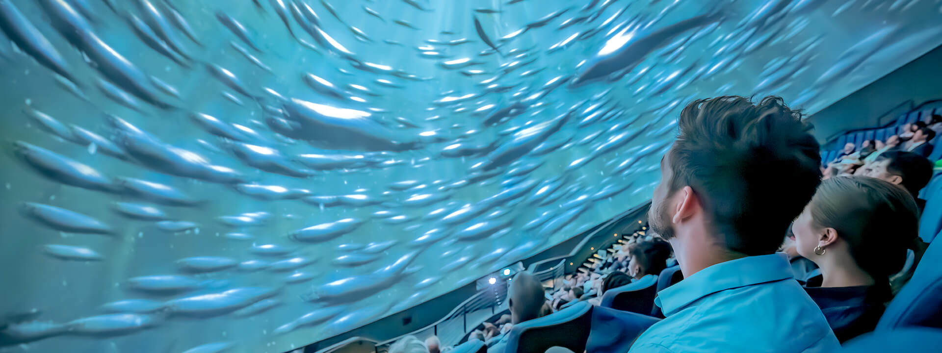 The-Dome-Screen_1920x720-C Guests experience a giant screen film in The Dome by Dr. Phillips Charities.