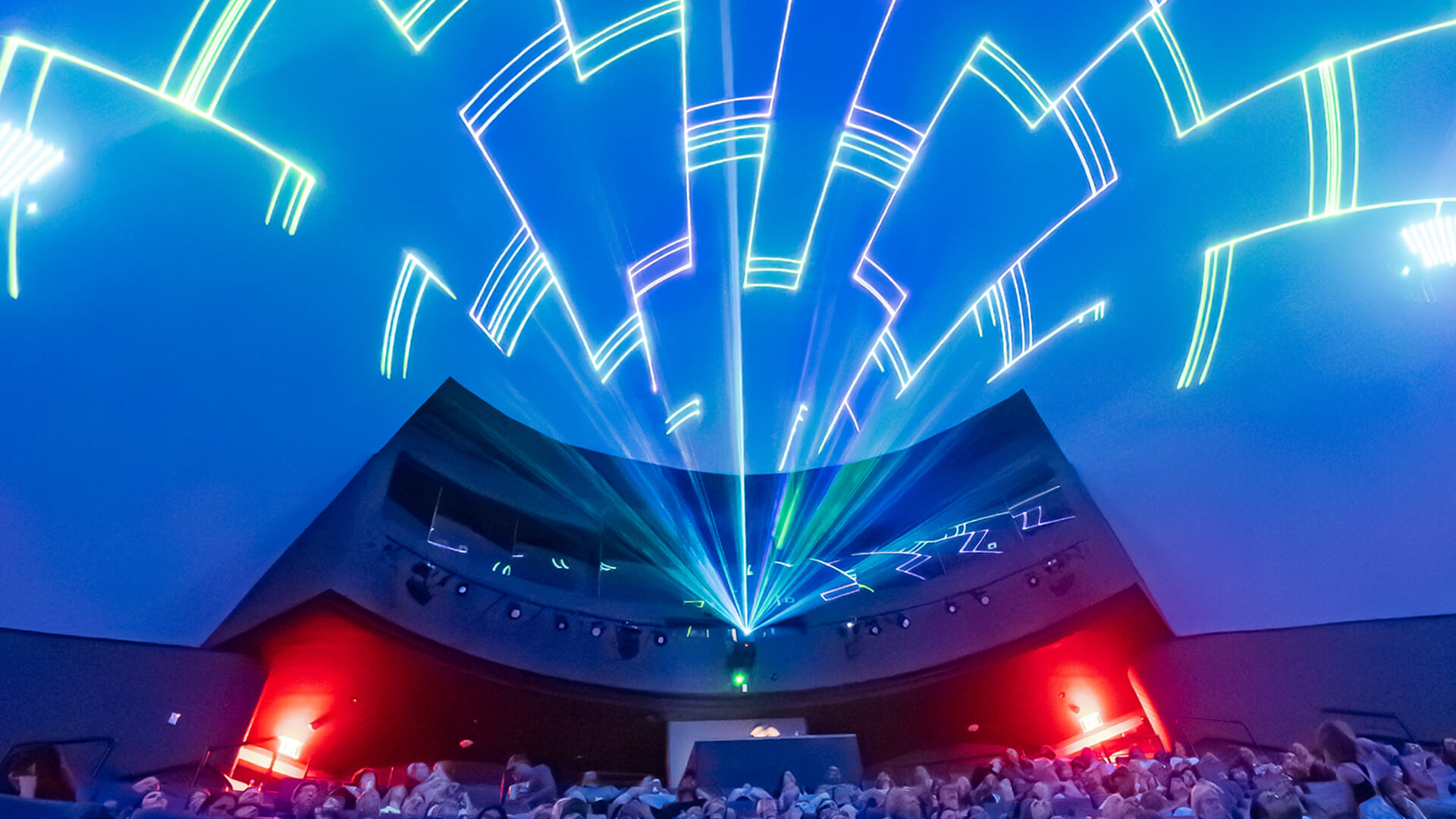 Cosmic Concerts laser light shows in The Dome at Orlando Science Center.